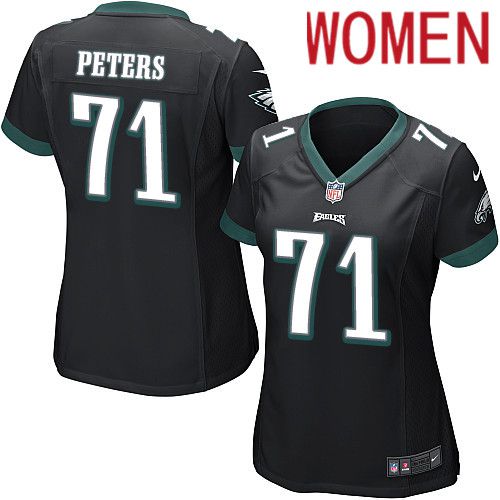 Women Philadelphia Eagles #71 Jason Peters Nike Black Game NFL Jersey